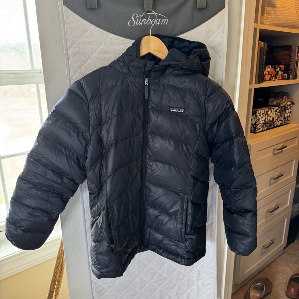 Patagonia Blue Quilted Puffer Jacket with Hood